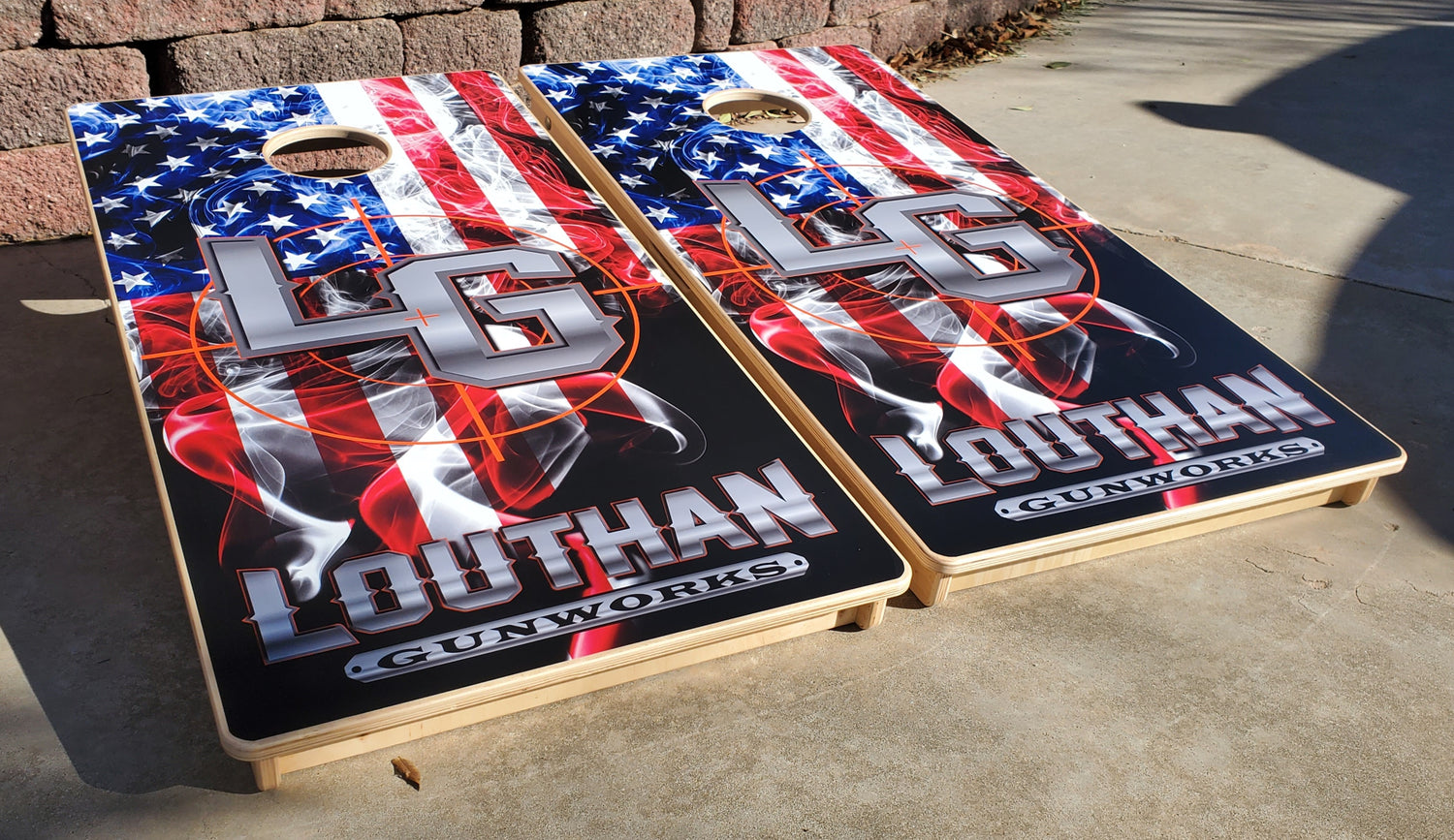 Business Logo Cornhole Boards - Dunkin Custom Woodworks