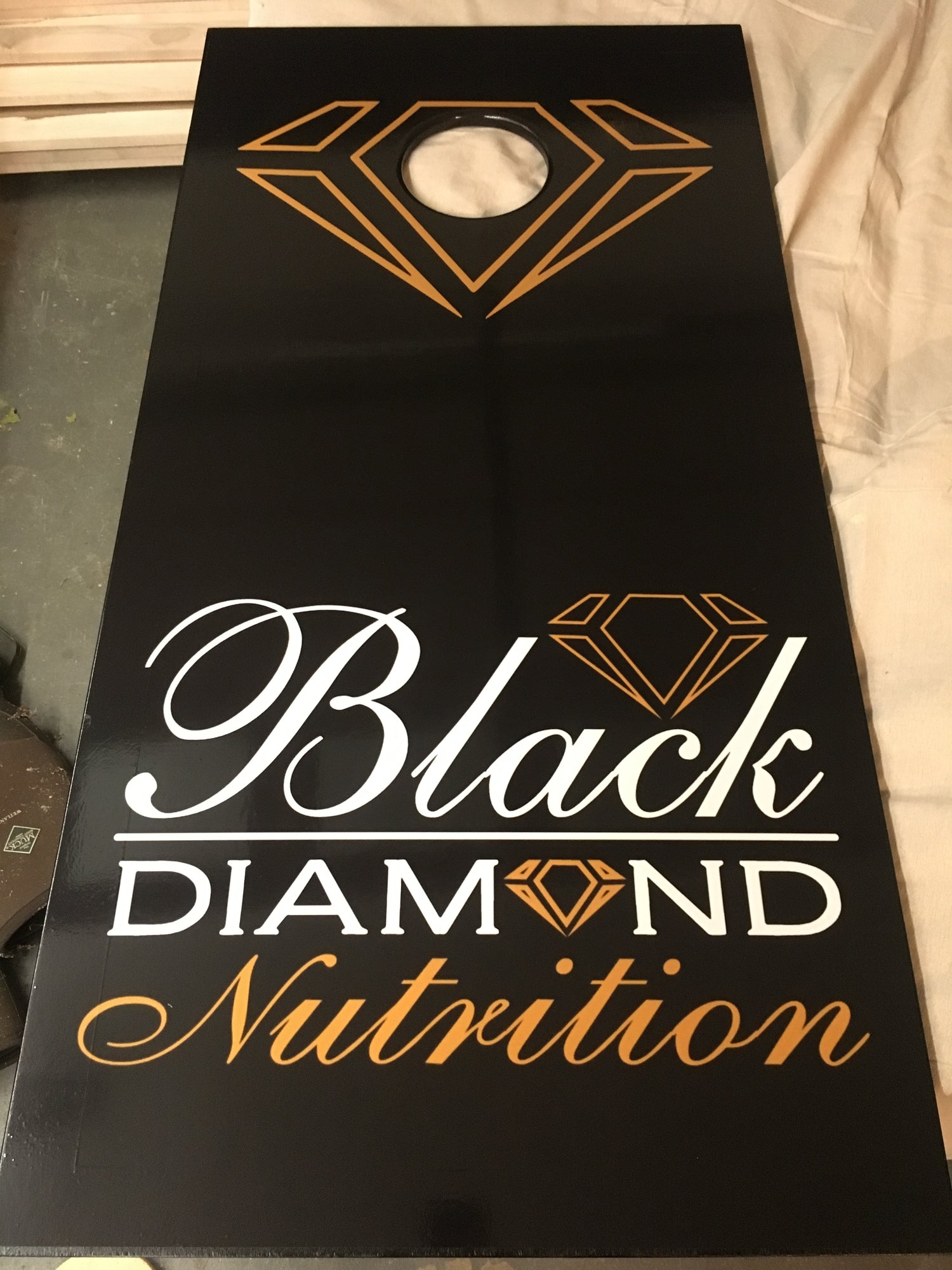 Business Logo Cornhole Boards - Dunkin Custom Woodworks