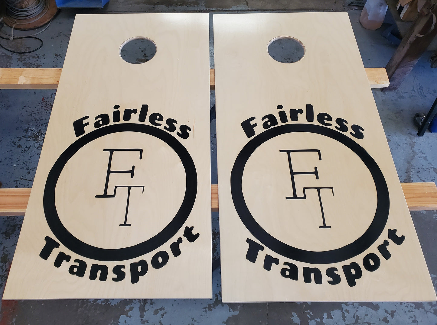 Business Logo Cornhole Boards - Dunkin Custom Woodworks