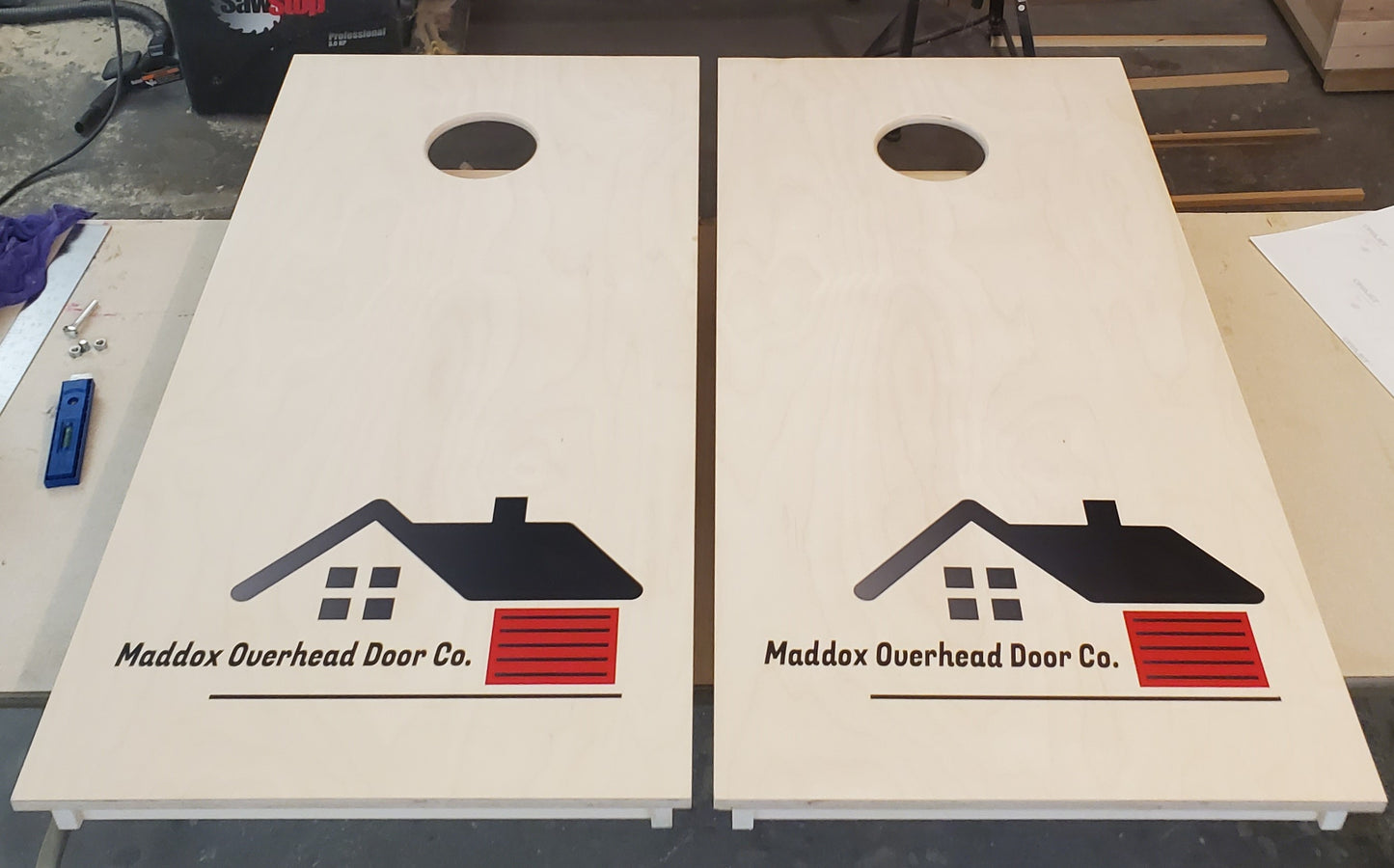Business Logo Cornhole Boards - Dunkin Custom Woodworks